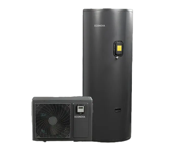 EG-330FR heat pump hot water system, front view